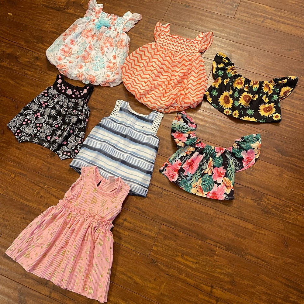 Lot of baby girl dress tops
